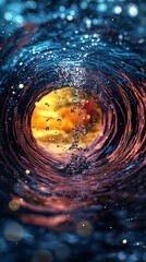 Poster - Colorful Swirling Vortex of Motion and Light