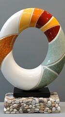 Poster - Colorful Swirling Vortex Sculpture Design