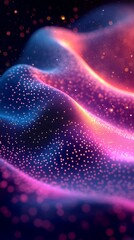 Poster - Vibrant Swirling Neon Circuit Network