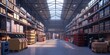 © kwanchaift - Roomy warehouse with orderly rows of merchandise, barcode scanners, and an efficient layout for quick retrieval.