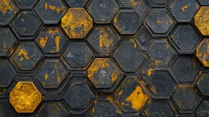 Geometric abstract background with simple hexagonal elements. Creative idea for technology, medicine, science, industry.