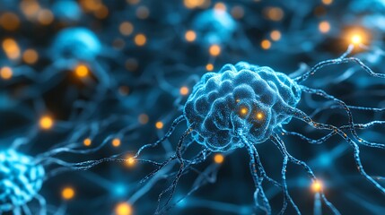 Aufkleber - Abstract Visualization of Artificial Intelligence Concepts