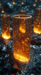 Poster - Artistic Data Flow Interpretation with Glowing Elements