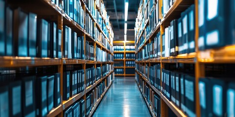Leinwandbilder - An innovative document processing hub with automated AI systems that efficiently handle and archive massive data volumes.