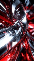 Poster - Ethereal Blend of 3D Shapes and Reflections
