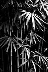 Bamboo Palm Tree Branch. Botanical Decoration with Elegant Flora and Foliage Design