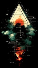 Poster - Intricate Geometric Shapes with Abstract Composition