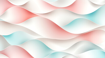 Poster - A soft blend of pastel pink and mint green exploring the fluidity of abstract patterns in modern design
