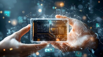 Aufkleber - Invisible Hands Reaching for Transparent Wallet with Financial Data Inside   Conceptual Metaphor for Secure Digital Banking and Financial Management