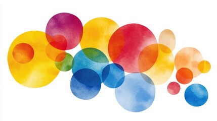 Poster - Colorful Abstract Thought Bubbles for Innovative Ideas