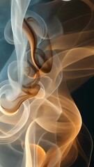 Poster - Abstract swirling smoke pattern in warm tones, artistic background. Visual art and creativity concept