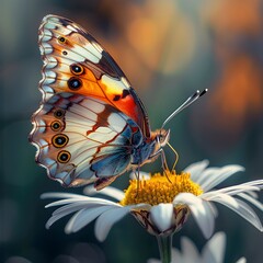 Poster - Colorful Butterfly on a Vibrant Flower
