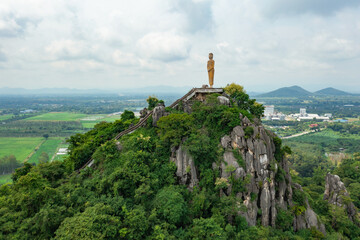 Aerial view of Heaven Valley (Hup Pha Sawan) in Ratchaburi. Thailand.