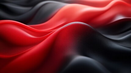 Poster - A red and black fabric with a wave pattern