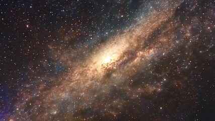 Wall Mural - A stunning view of a galaxy filled with stars and cosmic dust, showcasing the beauty of space.