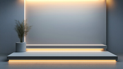 Poster - Sleek 3D Rendered Product Display Stand