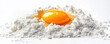 © Natalia Klenova - Raw egg yolk surrounded by white flour on a flat surface. Banner, header