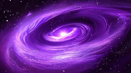 Wall Mural - A vibrant purple galaxy swirl, depicting cosmic beauty and mystery in space.