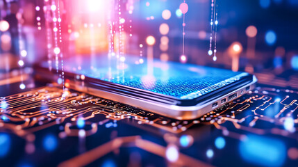 Poster - A visual representation showcasing the exchange of data between devices, highlighting digital interaction