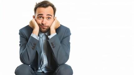 Bored Businessman in Suit