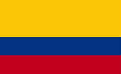 Canvas Print - Colombian flag, vector illustration. The national flag of Colombia.