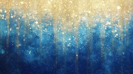 Poster - A beautiful blue and gold backdrop with shimmering sparkles, adding a touch of glamour and festivity to any design project or celebration.