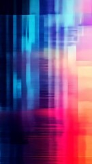 Poster - Abstract digital glitch with vibrant colors