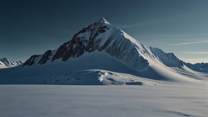 Majestic Snow-Covered Mountain Peak