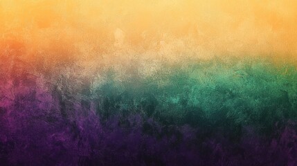 Poster - Textured background featuring a gradient of green, orange, and purple hues, ideal for use in digital artwork, presentations, or website designs