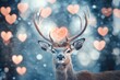 © Mykola - Deer In Love. Heart-Shaped Antlers Illustration for Valentine's Day