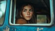 © Marco - beautiful woman looking out the window in a motor home