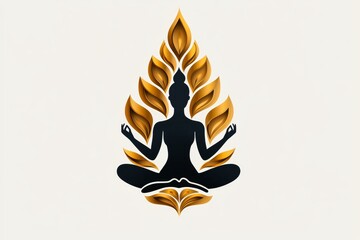 Poster - Minimalist yoga pose design, with a simple silhouette in a calming color palette, representing balance and wellness