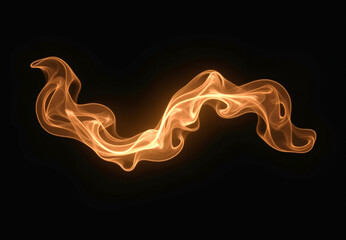 Wall Mural - a flame of fire in space on a black background
