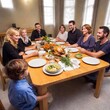 © LIGHTFIELD STUDIOS - family celebrating thanksgiving dinner at table