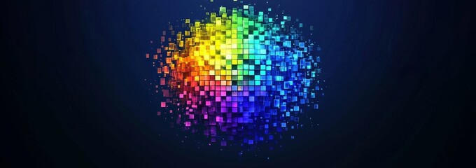 Poster - Data sorting and filtering with modern technology background. Analyzing big data streams with circles and binary codes. Data mining concept. Filtering machine algorithms. Sorting data.