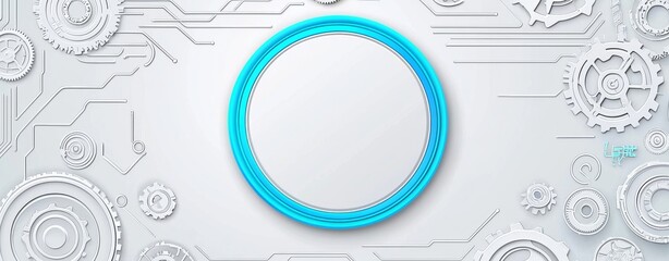 Poster - Background of abstract technology with various technological elements