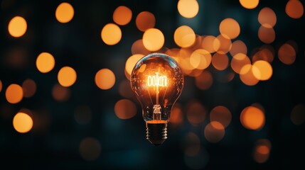 Poster - Innovative technology and creativity, business, education, technology, and new ideas with innovative technology and creativity, creative ideas and new ideas with lighting.