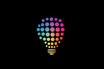 Poster - Design modern Colorful Technology Bulb Light Logo Template Concept Design, Design Concept, Creative Icon, Emblem, Emblem, Emblem, Emblem