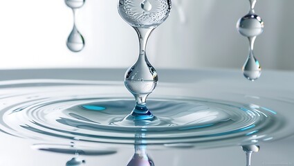 Elegant wallpaper showcasing water droplets with artistic flair and creativity