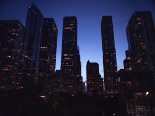 Chicago at night