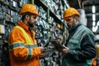 © kriengsak - Two Workers Inspecting Electronic Waste in a Recycling Facility