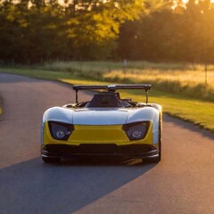 luxury sports car on road