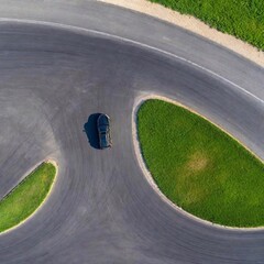 empty road in the park