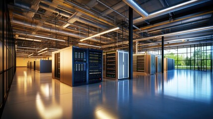 Poster - Modern Energy Efficient Data Center Interior Design