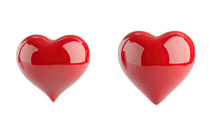 Poster - Red Hearts With Blood Drops on a Transparent Background Generative AI