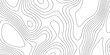 © Abu Bokkor Siddique - Black and white contours topography stylized wavy concentric pattern height lines map, seamless topographic patterns contour isolated geographic mountain relief trendy modern background and texture.
