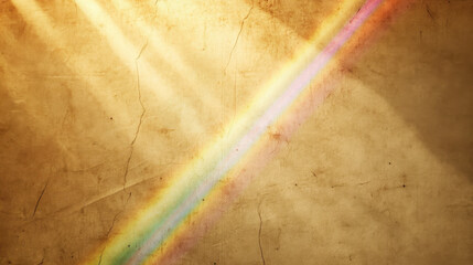 Wall Mural - soft rays of light reflecting off a surface with vibrant rainbow colors during a bright afternoon