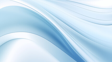 Fototapete - Abstract white wavy background with streaks of blue color.