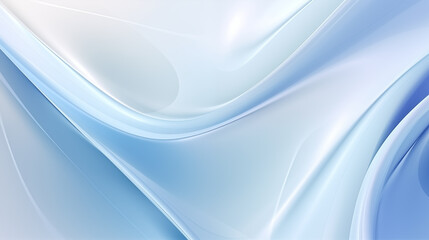 Fototapete - Abstract white wavy background with streaks of blue color.