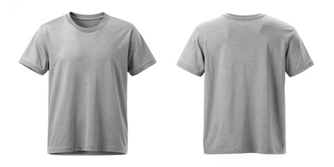 Gray T-Shirt Mockup Front and Back View, Plain T-Shirt Template, Clothing Design ,t-shirt design, mockup